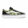 Kids' Vans Kid's Slime Flame Old Skool Shoes - Black / True White