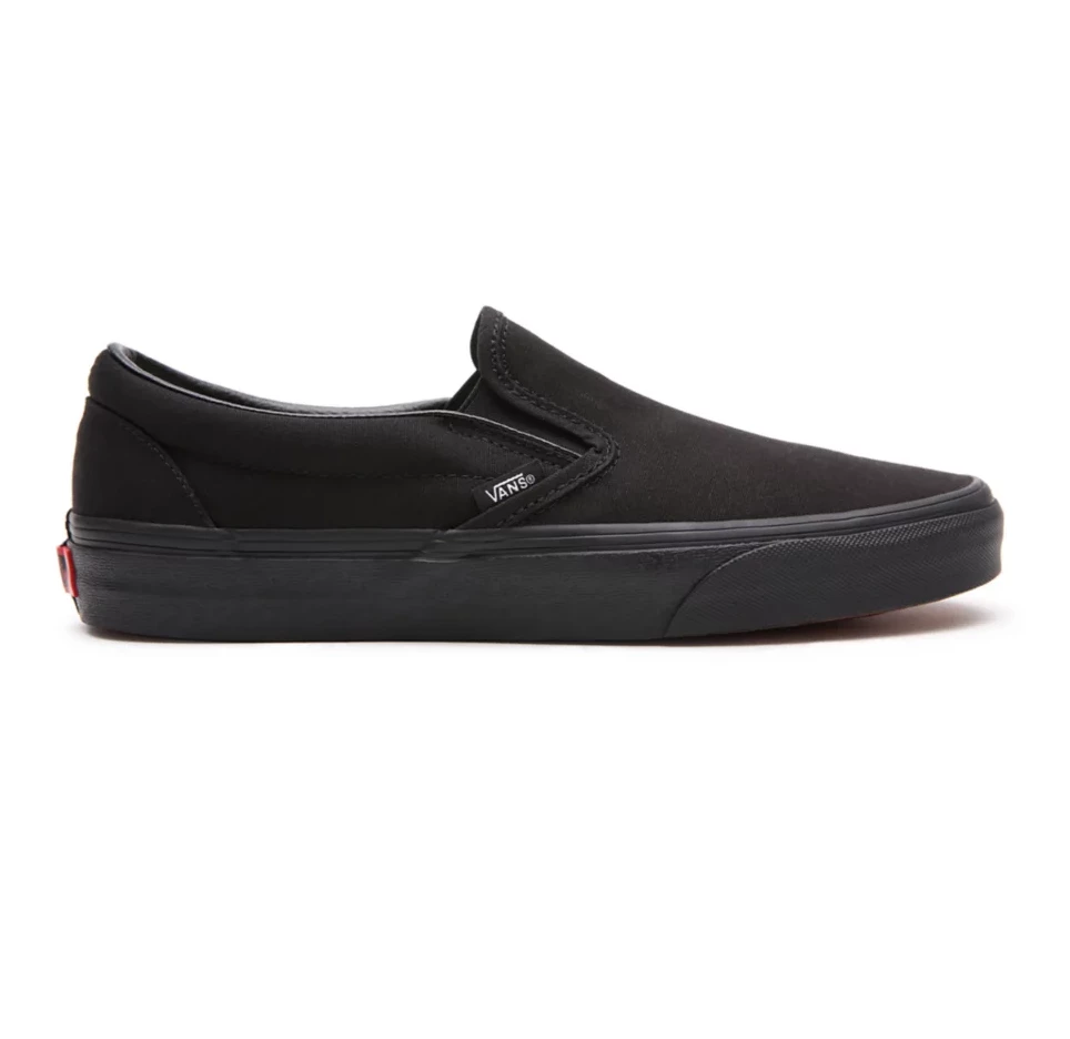 Vans Unisex Classic Slip On Shoes - All Black