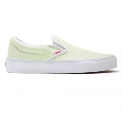 Vans Unisex UV Glitter Classic Slip On Shoes - Pink / True White