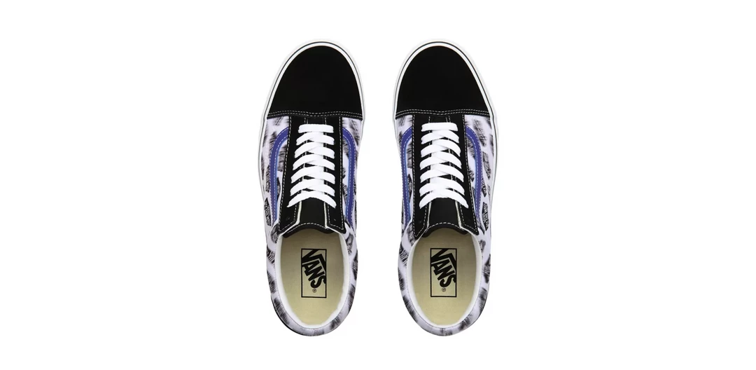Vans Unisex Blur Boards Old Skool Shoes - Black / Royal Blue