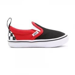 Kids' Vans Kid's Checkerboard Comfycush Slip On V Shoes - Black / Red