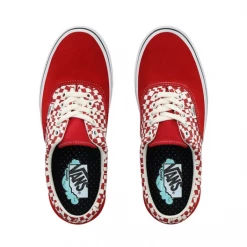 Vans Unisex Tear Check Comfycush Era Shoes - Racing Red / True White