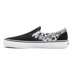 Vans Unisex Classic Slip On "Off The Wall" Shoes - Black / Asphalt