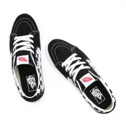 Vans Unisex Sk8 Low Shoes - Black / Checkerboard