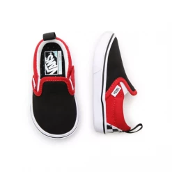 Kids' Vans Kid's Checkerboard Comfycush Slip On V Shoes - Black / Red