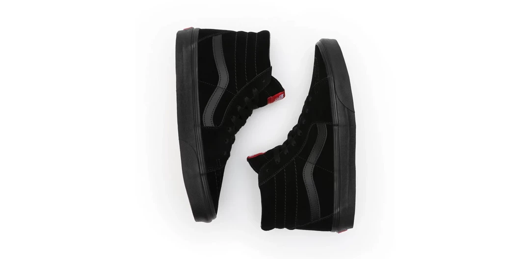 Vans Unisex SK8 Hi Shoes - All Black