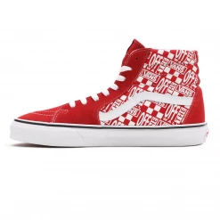 Vans Unisex Sk8 Hi "Off The Wall" Shoes - Red / White