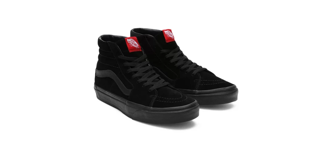 Vans Unisex SK8 Hi Shoes - All Black