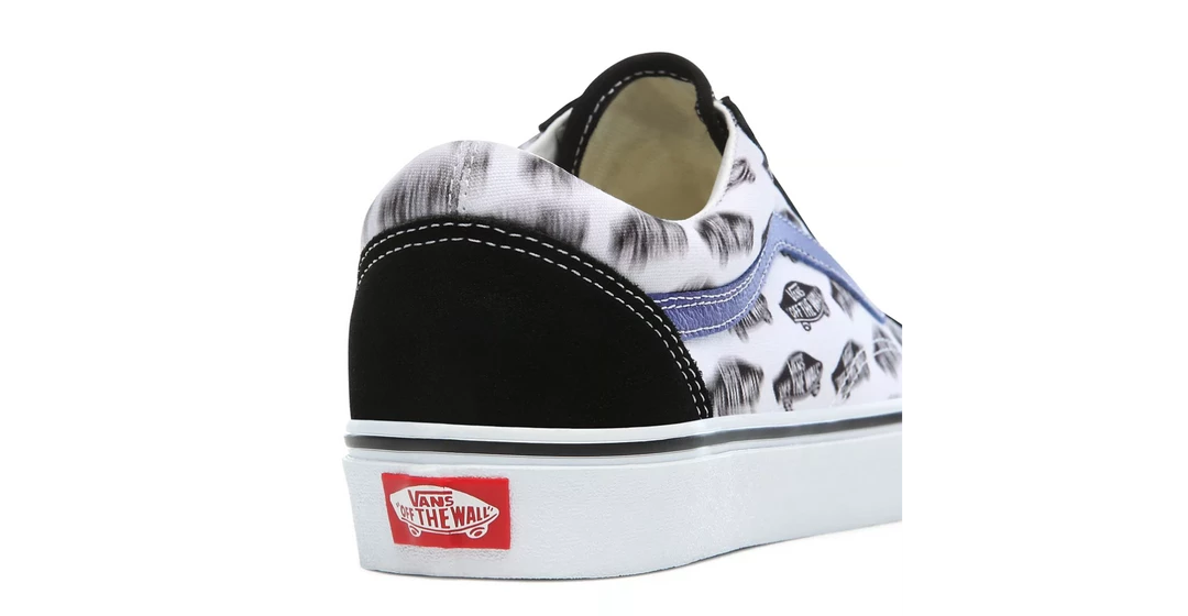 Vans Unisex Blur Boards Old Skool Shoes - Black / Royal Blue