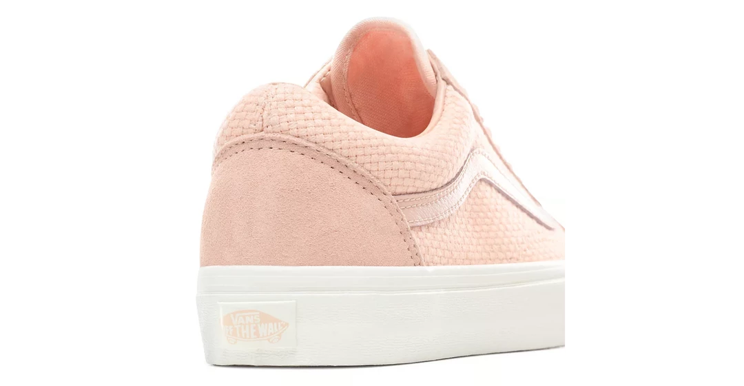 Vans Unisex Old Skool Woven Check Spanish Villa Shoes - Salmon / White