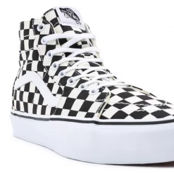 Vans Unisex Checkerboard Sk8 Hi Tapered Shoes - Black / White
