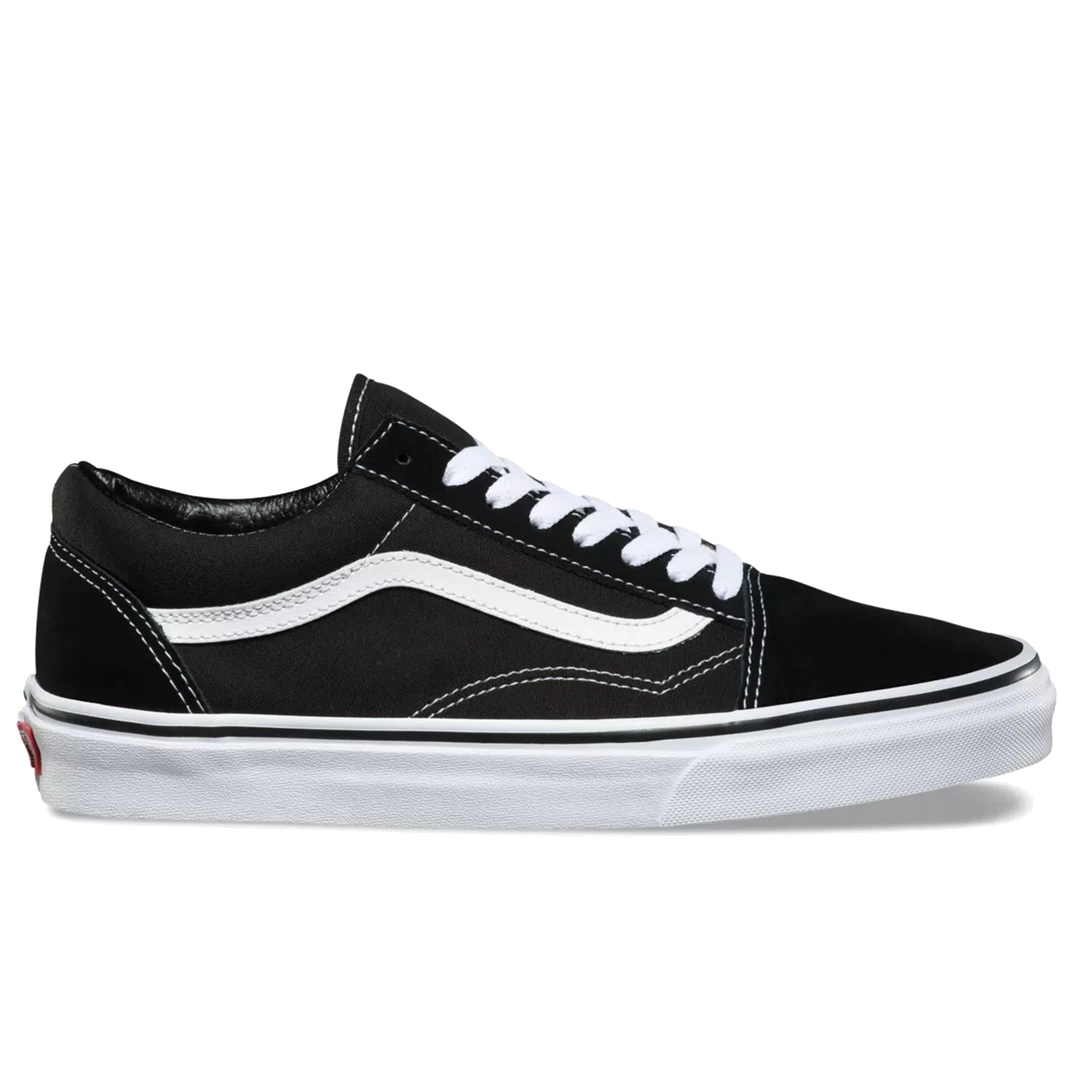 Vans Unisex Old Skool Shoes - Black / White
