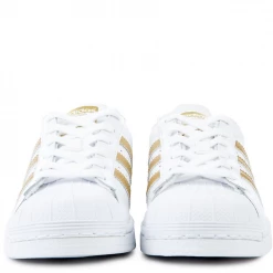 Adidas Kid's Superstar J Shoes - White / Gold Metallic Kids'