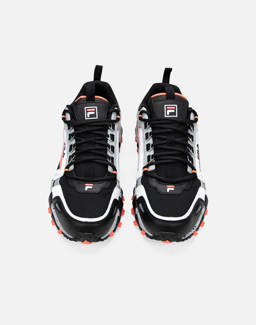 Fila Men's Oakmont TR Shoes - Black / Salmon / Grey