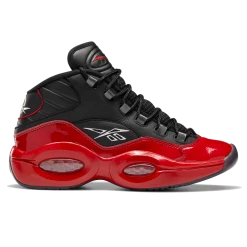 Reebok Men's Question Mid Basketball Shoes - Black / Vector Red