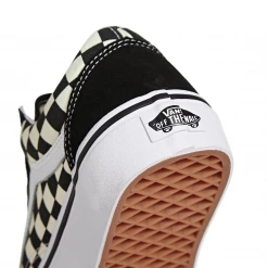 Vans Unisex Primary Check Old Skool Shoes - Black / White