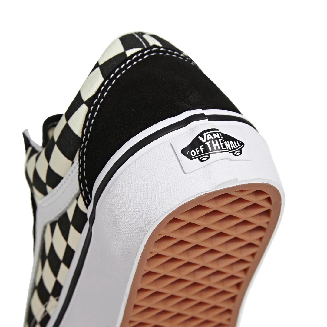 Vans Unisex Primary Check Old Skool Shoes - Black / White