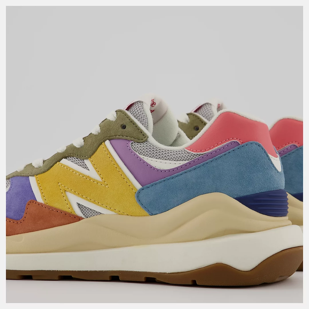 New Balance Women's 57/40 Shoes - Silver Mink / Wheat Field / Blue