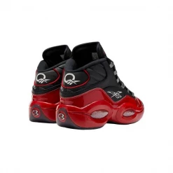 Reebok Kid's Question Mid Street Sleigh Shoes - Black / Vector Red