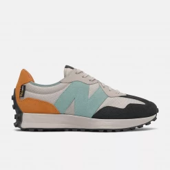 New Balance Men's 327 Shoes - Moonbeam / Madras Orange