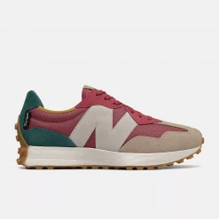 New Balance Men's 327 Shoes - Earth Red / Mountain Teal