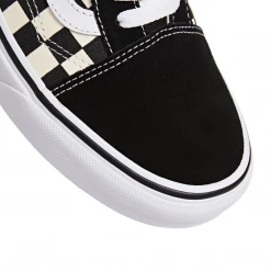 Vans Unisex Primary Check Old Skool Shoes - Black / White