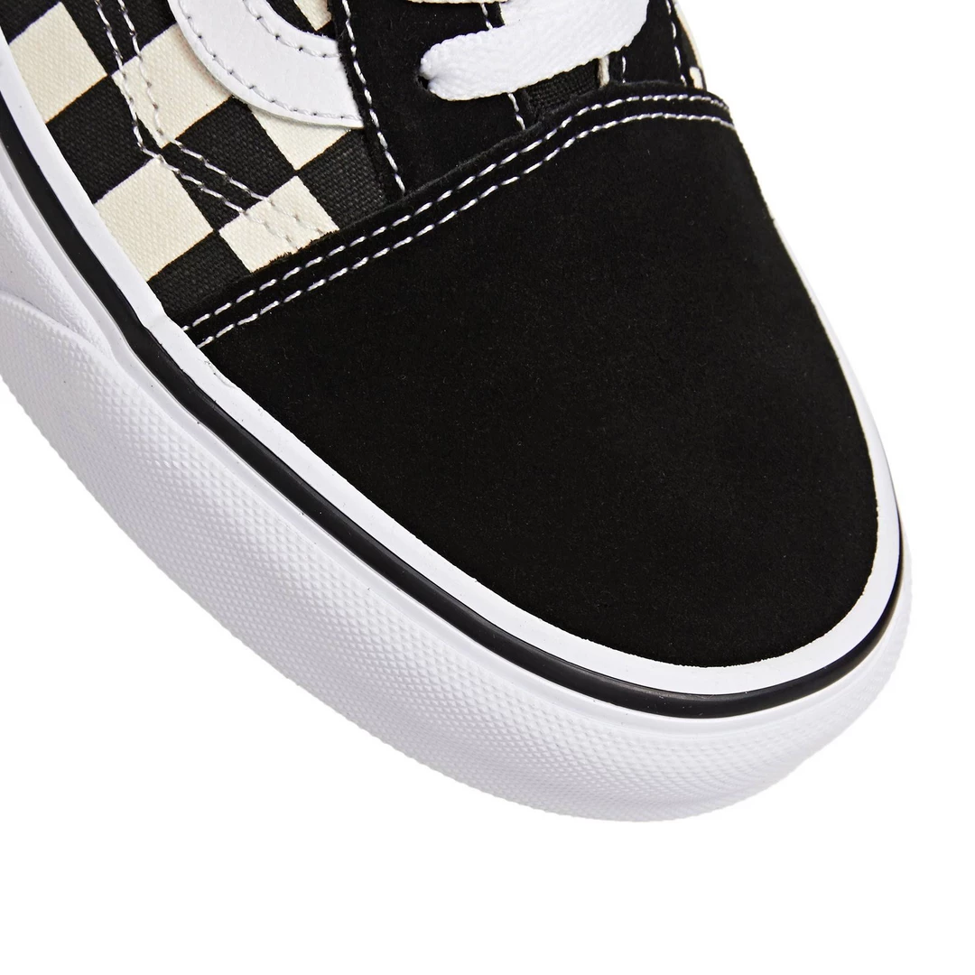 Vans Unisex Primary Check Old Skool Shoes - Black / White