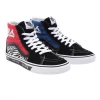 Vans Unisex Korean Typo SK8 Hi Shoes - Red / Blue / Black