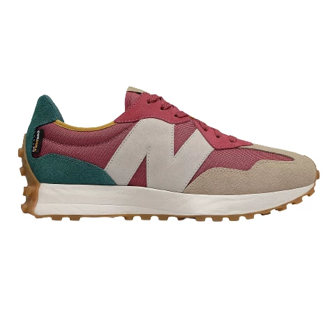 New Balance Men's 327 Shoes - Earth Red / Mountain Teal