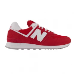 New Balance Men's 574 Shoes - Red / White