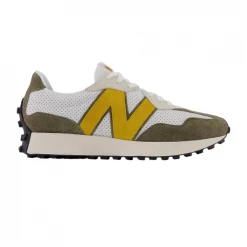 New Balance Men's 327 Shoes - White / Varsity Gold