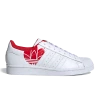 Adidas Men's Superstar Trefoil Shoes - Cloud White / Scarlet