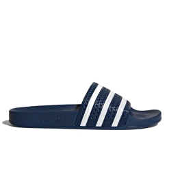 Adidas Adilette Slides - Adi Blue / White Men's