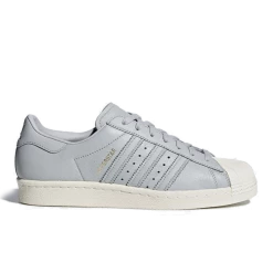 Adidas Superstar 80s Shoes - Grey / Red / Blue Men's