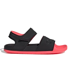 Adidas Women's Adilette Sandals - Core Black / Signal Pink