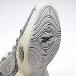 Reebok Men's Question Mid Suede Shoes - Grey / Steel / Chalk White