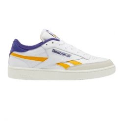 Reebok Men's Club C Revenge Shoes - Cloud White / Collegiate Gold / Bold Purple