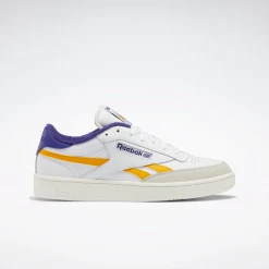 Reebok Men's Club C Revenge Shoes - Cloud White / Collegiate Gold / Bold Purple