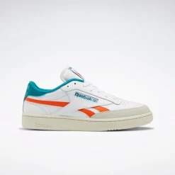 Reebok Men's Club C Revenge Shoes - Ftwr White / Pump Orange / Seaport Teal