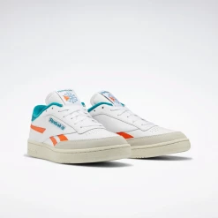 Reebok Men's Club C Revenge Shoes - Ftwr White / Pump Orange / Seaport Teal