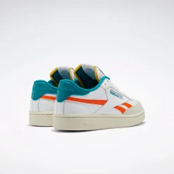 Reebok Men's Club C Revenge Shoes - Ftwr White / Pump Orange / Seaport Teal