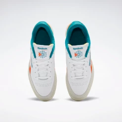 Reebok Men's Club C Revenge Shoes - Ftwr White / Pump Orange / Seaport Teal