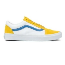 Vans Unisex Sports Pop Old Skool Shoes - White / Yellow / Blue