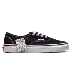 Vans Unisex Authentic DIY Shoes - Black / White / Red