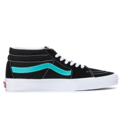 Vans Unisex Sk8 Mid Classic Sport Shoes - Black / Waterfall