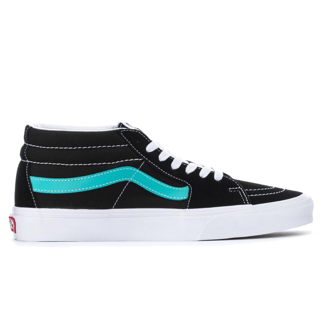 Vans Unisex Sk8 Mid Classic Sport Shoes - Black / Waterfall