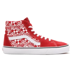 Vans Unisex Sk8 Hi "Off The Wall" Shoes - Red / White