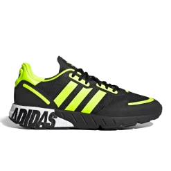 Adidas Men's ZX 1K Boost Shoes - Core Black / Solar Yellow / Matte Silver