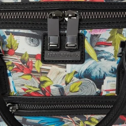 SPRAY GROUND Sprayground Concrete Jungle Mini Duffel Bag - Blue / Orange