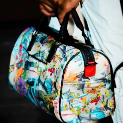 SPRAY GROUND Sprayground Concrete Jungle Mini Duffel Bag - Blue / Orange